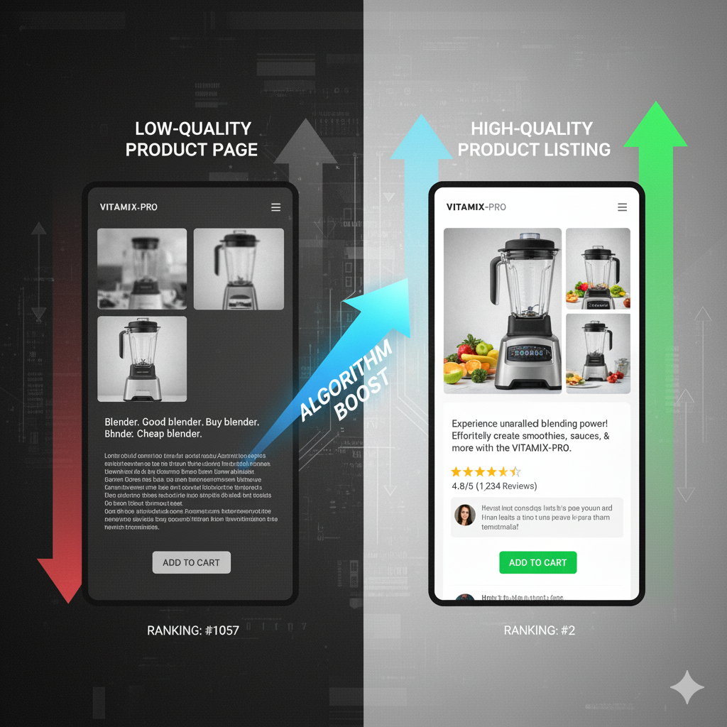 Low Quality vs. High Quality: The Algorithm's Choice in E-commerce