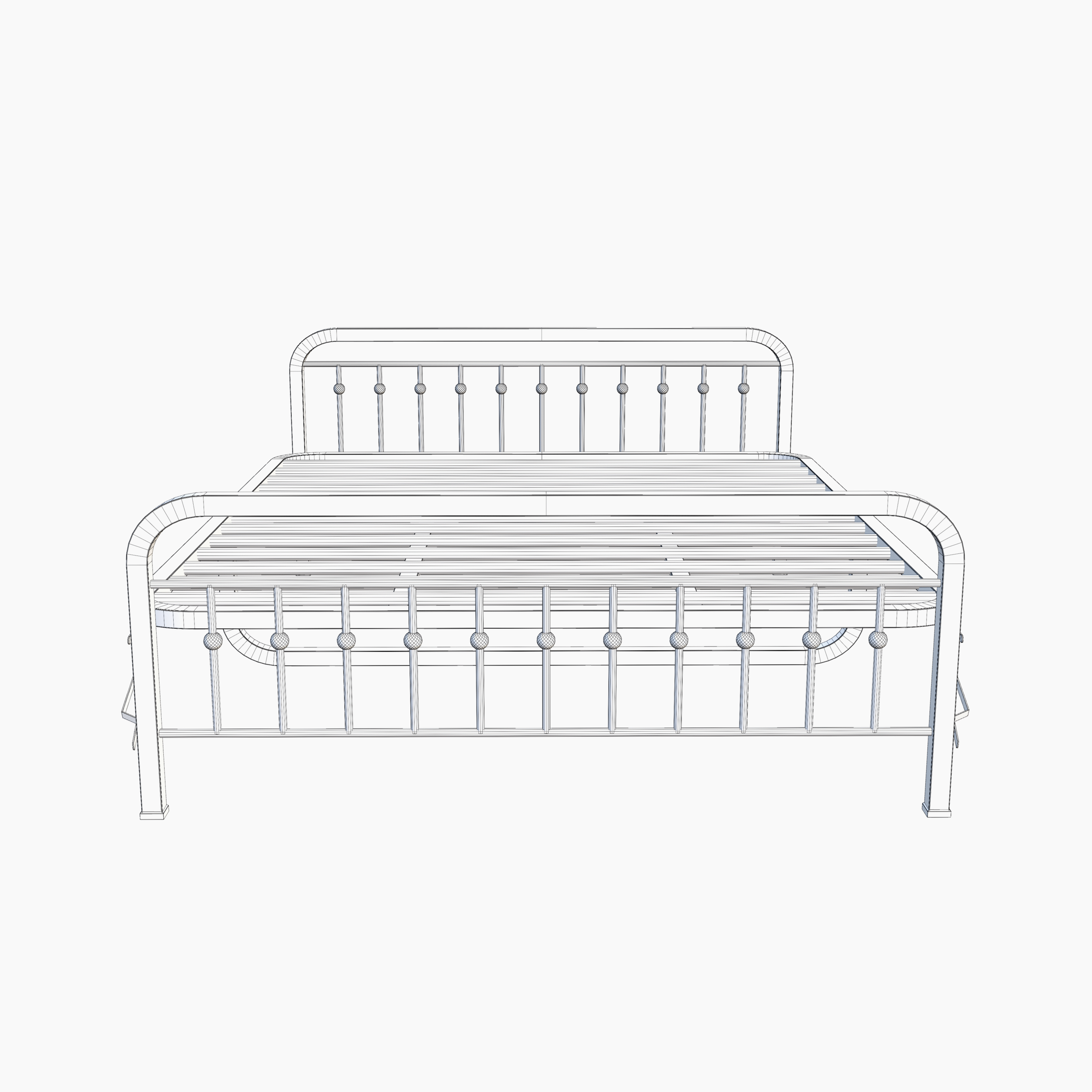 Metal Bed Frame 3D Model - Image 15