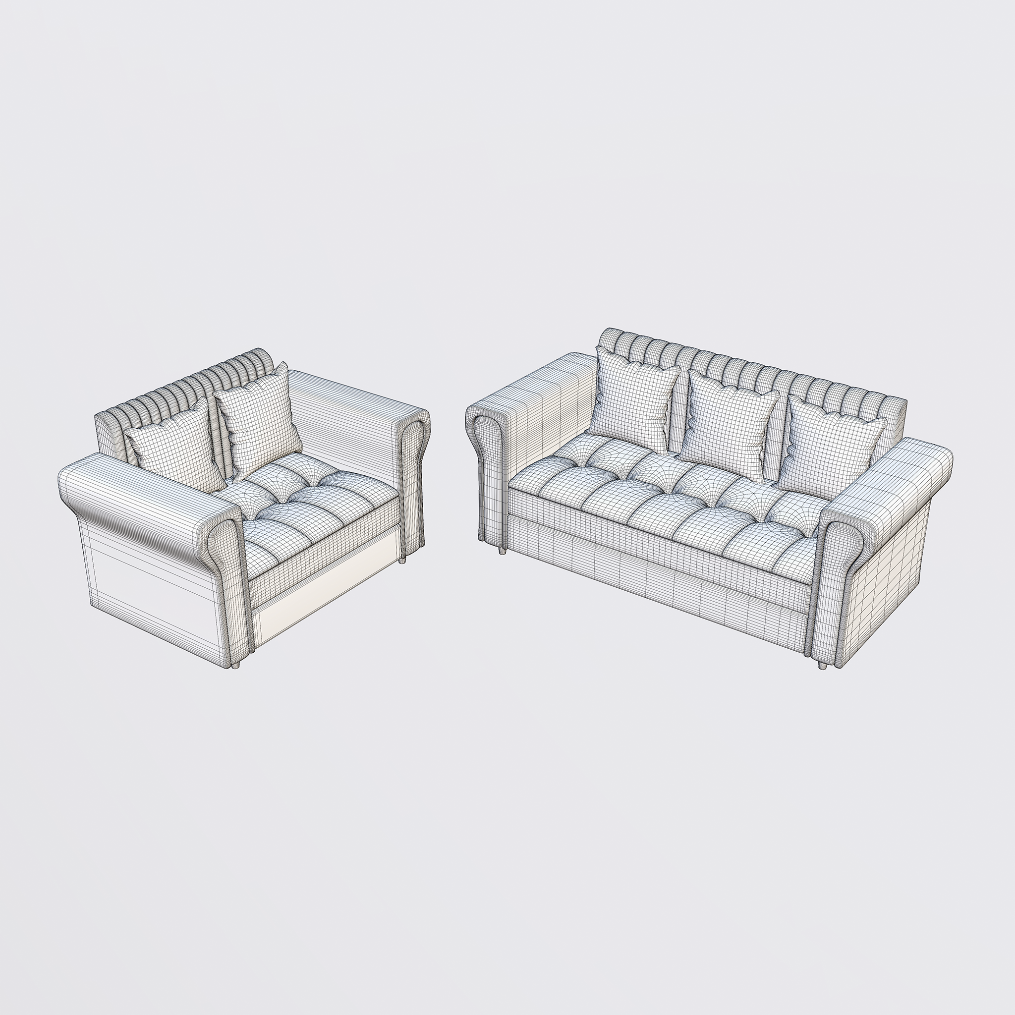 Modern Upholstered Sofa 3D Model - Image 17