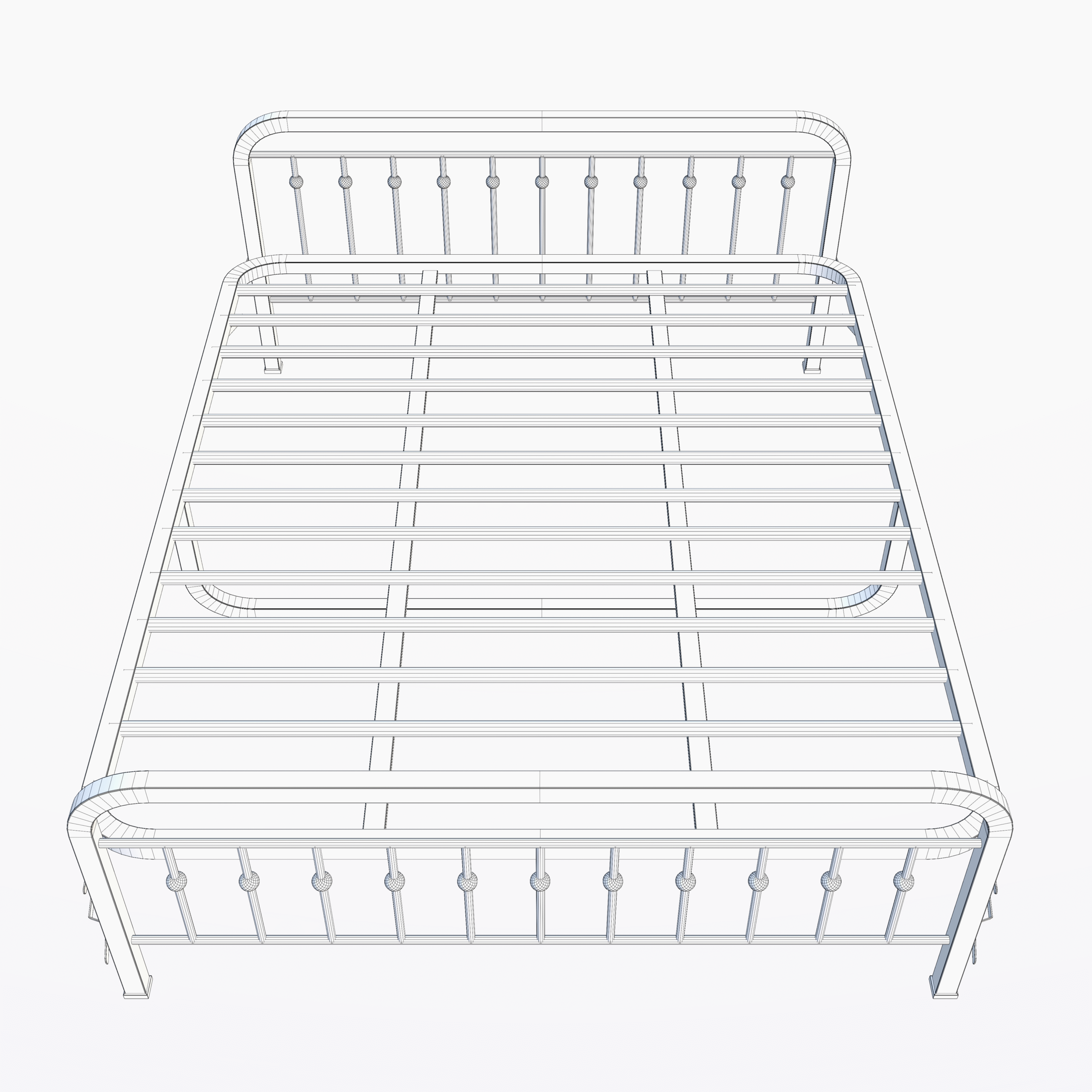Metal Bed Frame 3D Model - Image 16