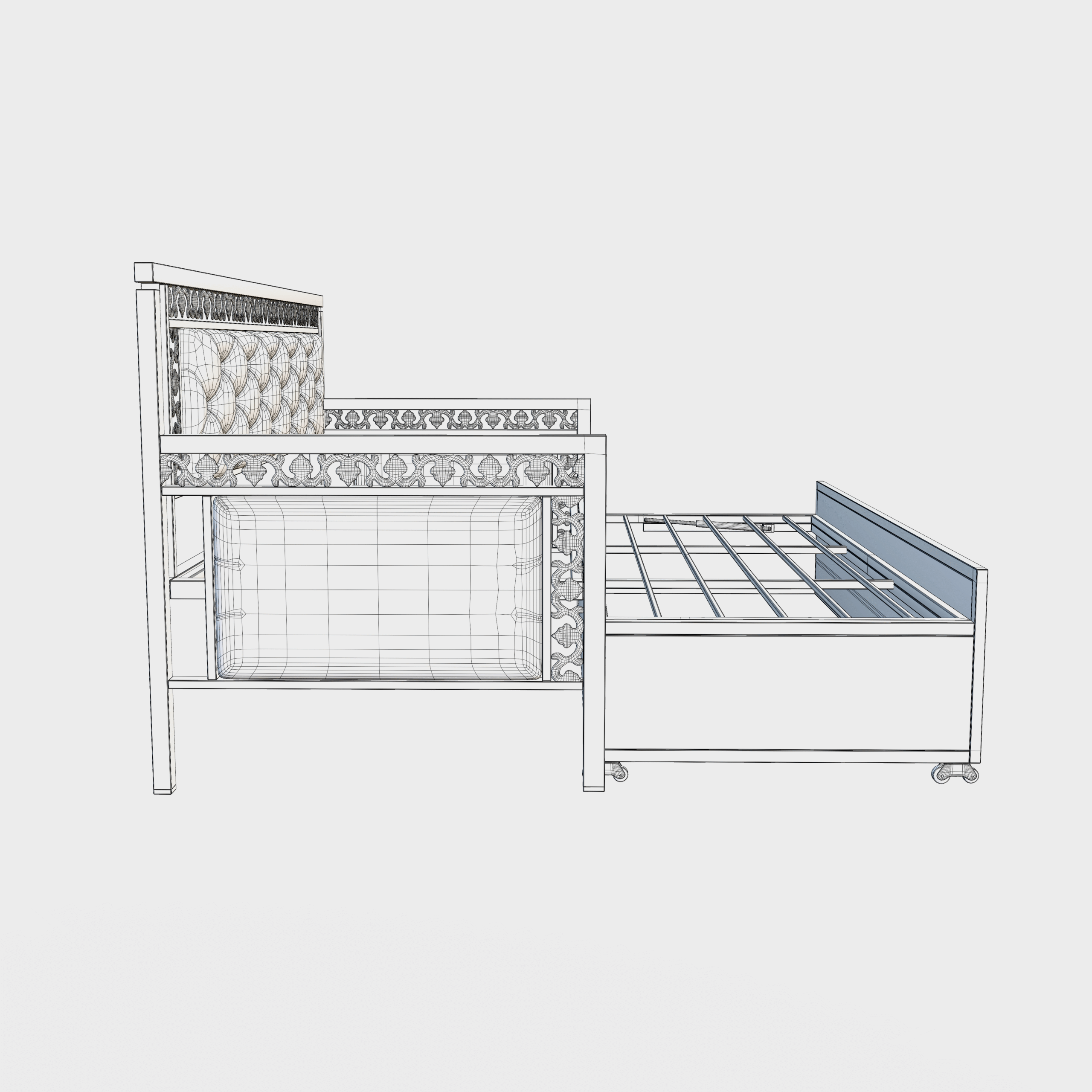 Metal Daybed 3D Model - Image 17