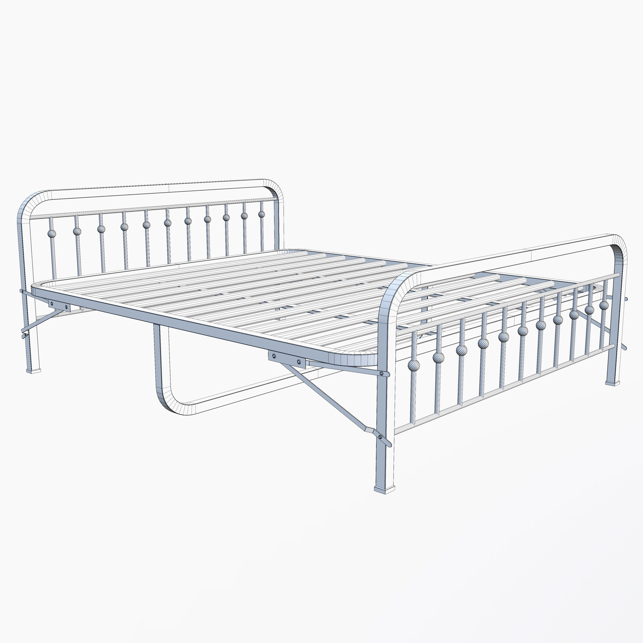 Metal Bed Frame 3D Model - Image 17
