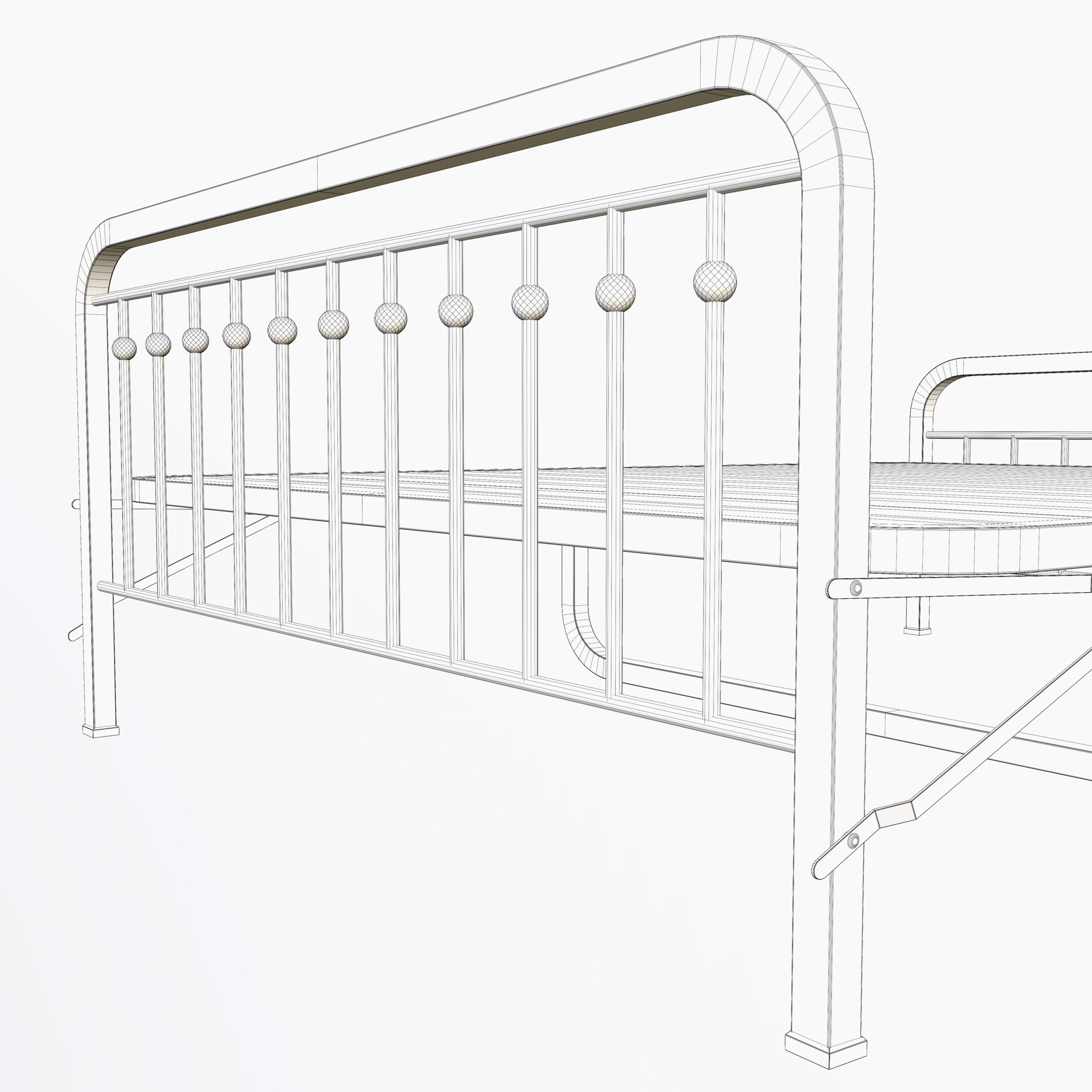 Metal Bed Frame 3D Model - Image 19