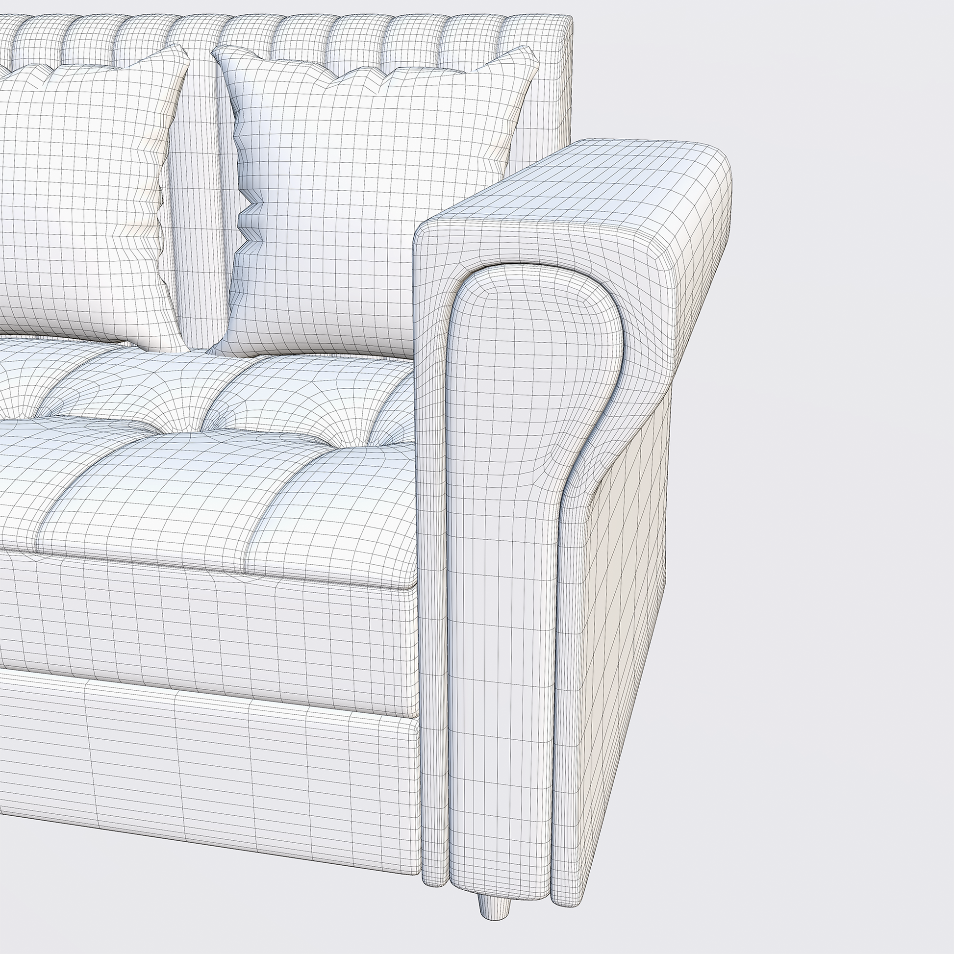 Modern Upholstered Sofa 3D Model - Image 18