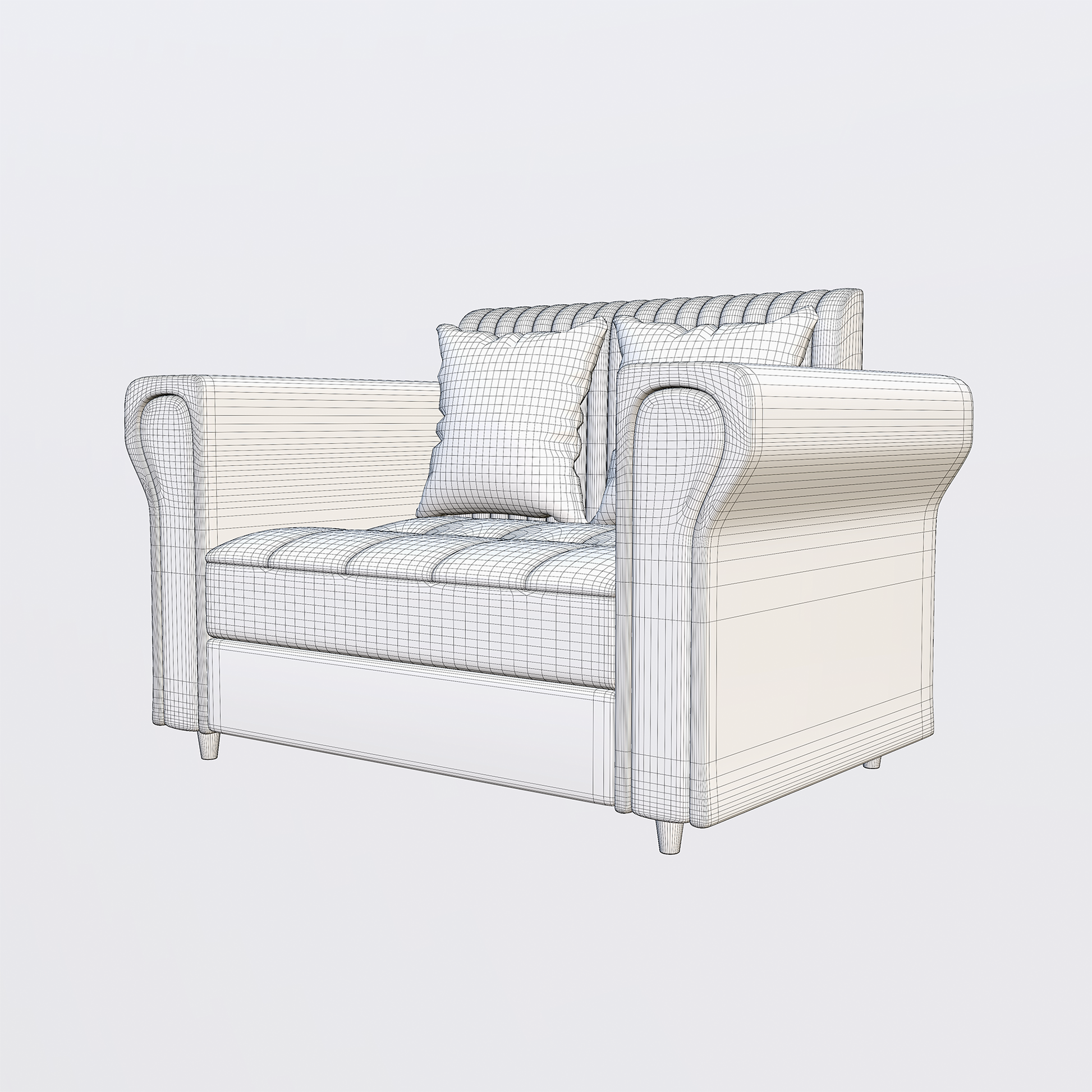 Modern Upholstered Sofa 3D Model - Image 26