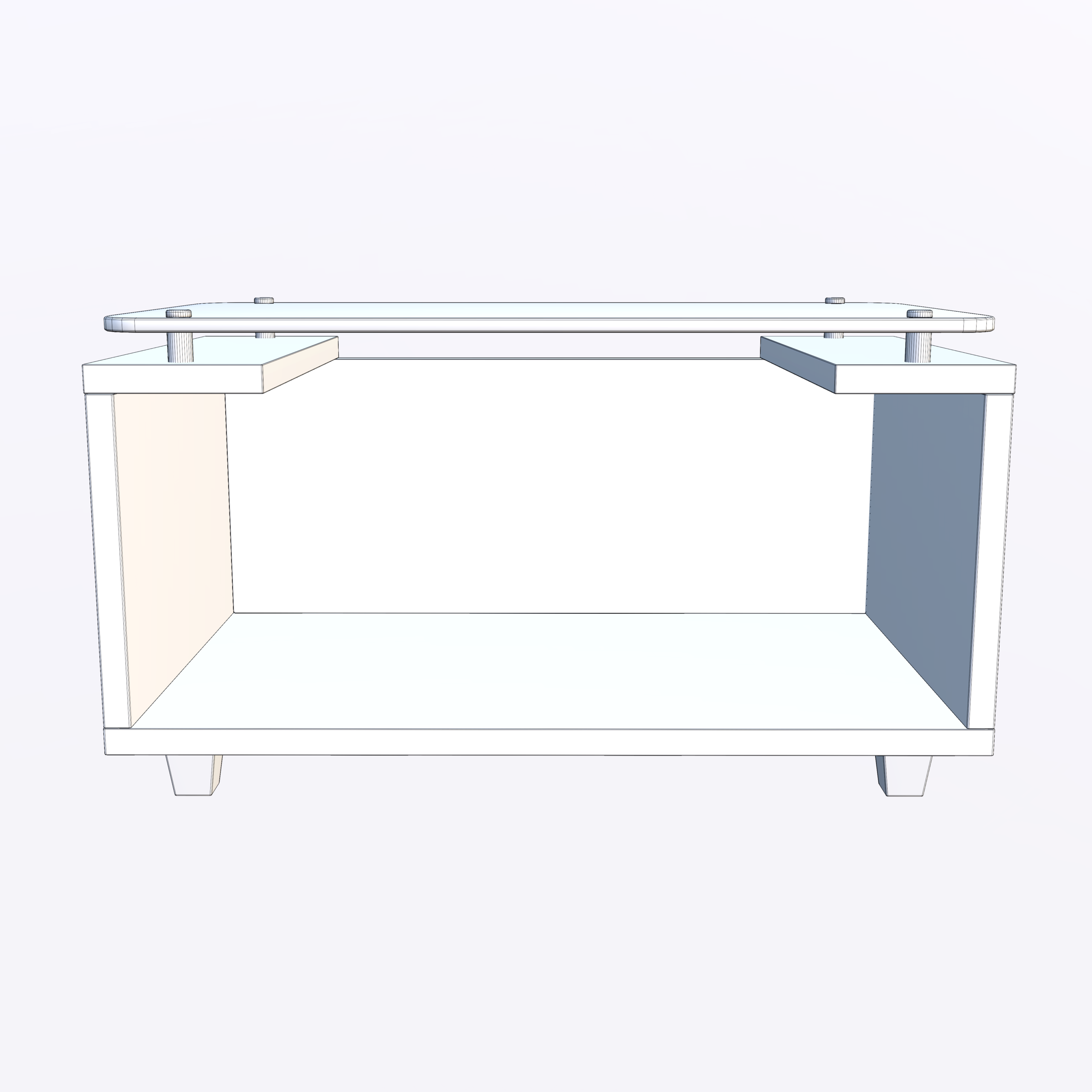 Modern Glass Top Coffee Table 3D Model - Image 13