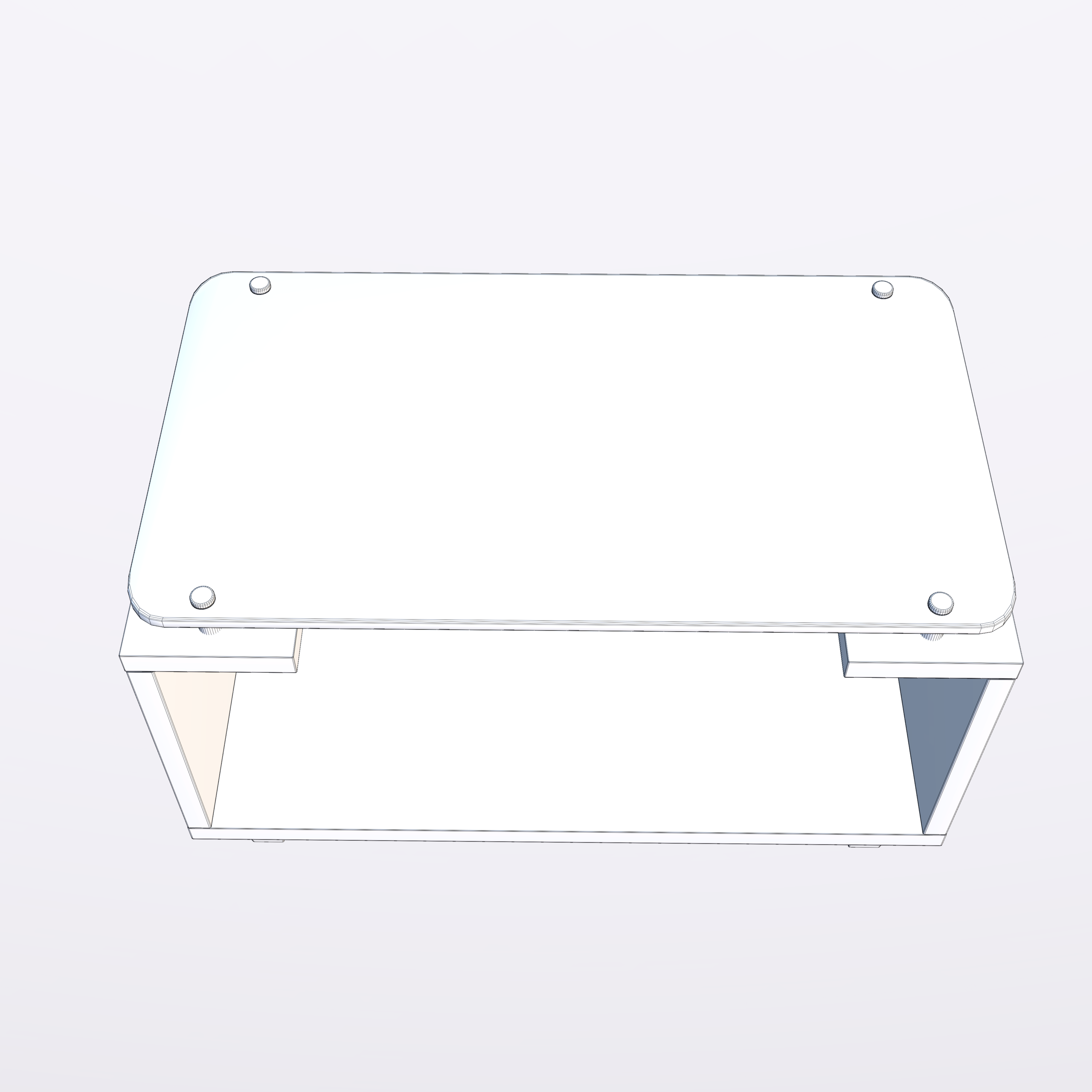 Modern Glass Top Coffee Table 3D Model - Image 16