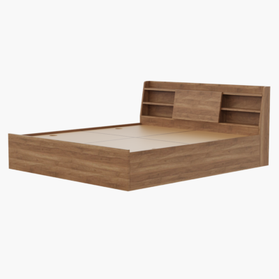 Storage Headboard Bed 3D Model