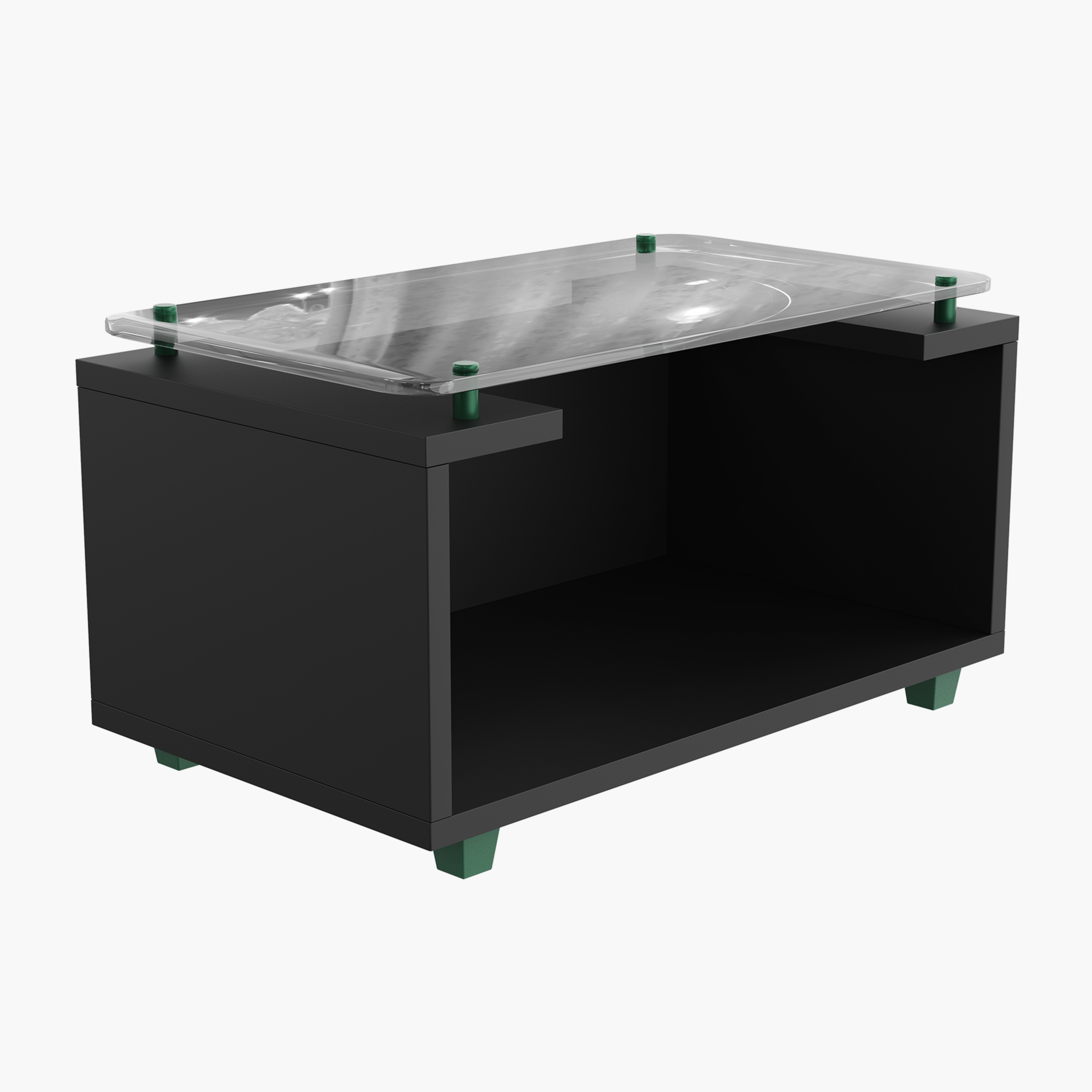 Modern Glass Top Coffee Table 3D Model