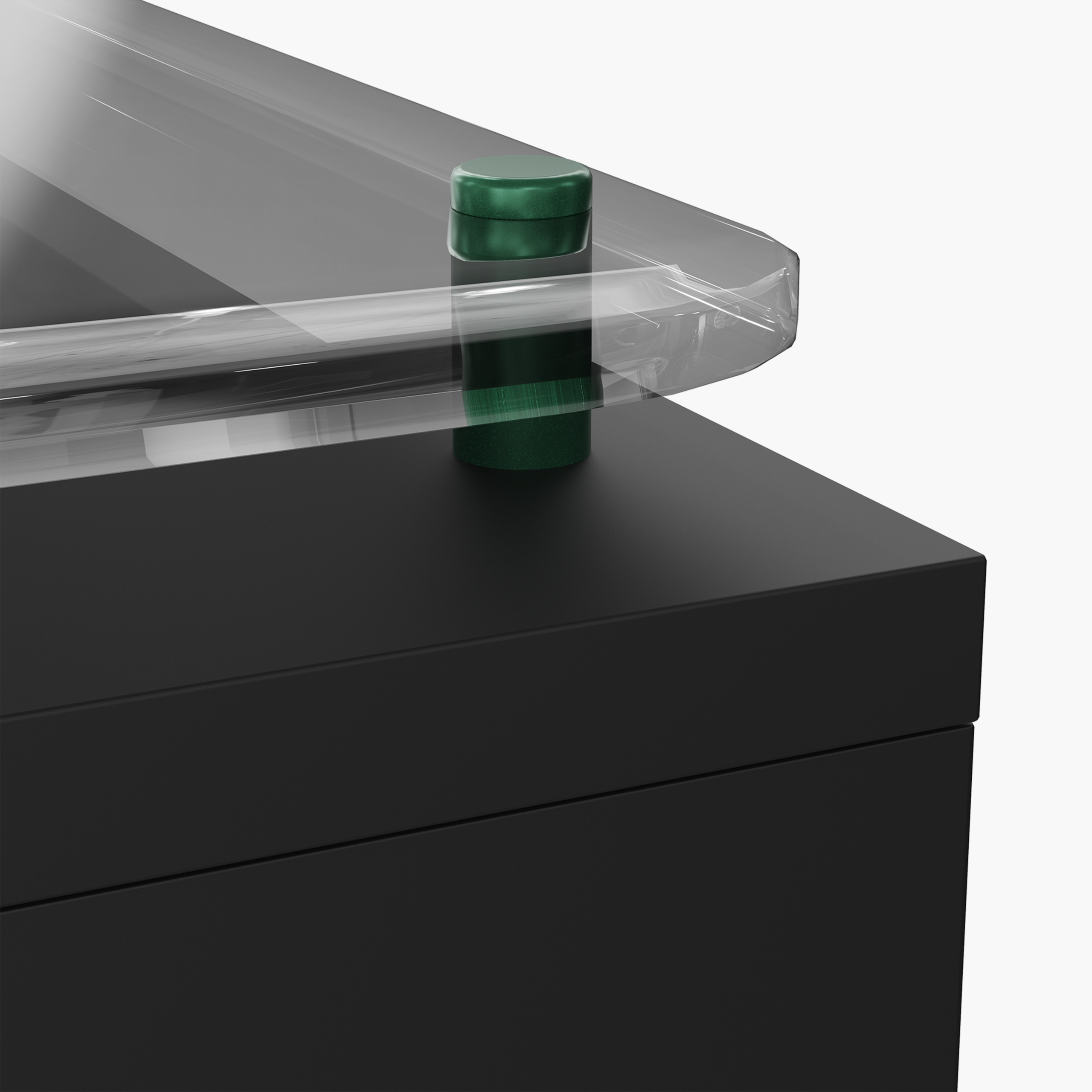 Modern Glass Top Coffee Table 3D Model - Image 3