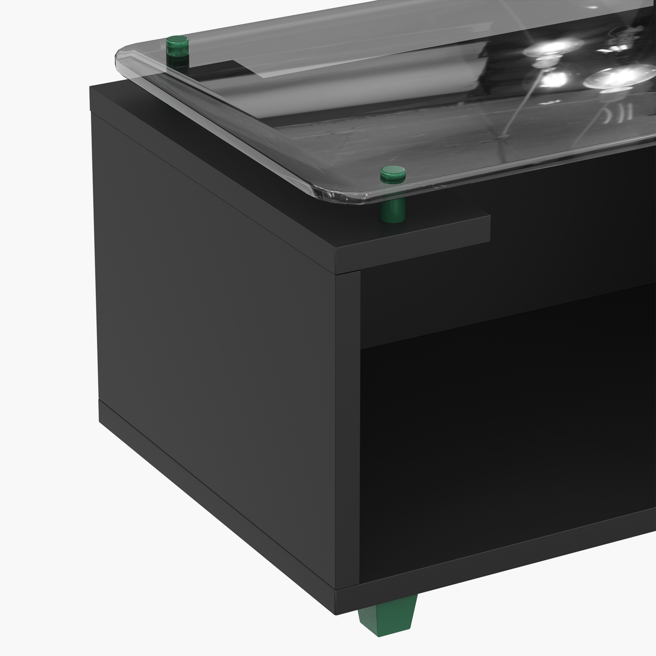 Modern Glass Top Coffee Table 3D Model - Image 4