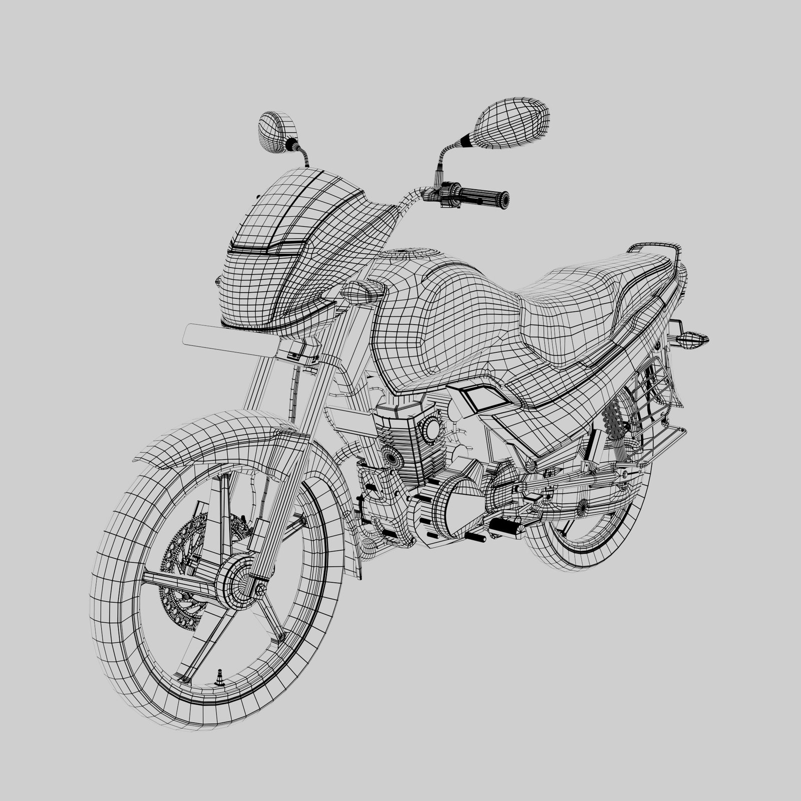 Hero Super Splendor Xtec Bike 3D Model - Image 10