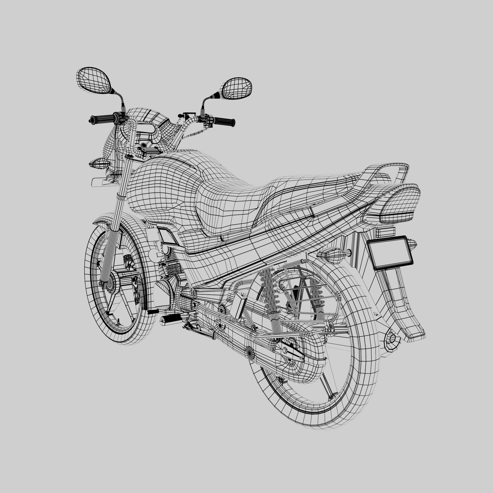 Hero Super Splendor Xtec Bike 3D Model - Image 12