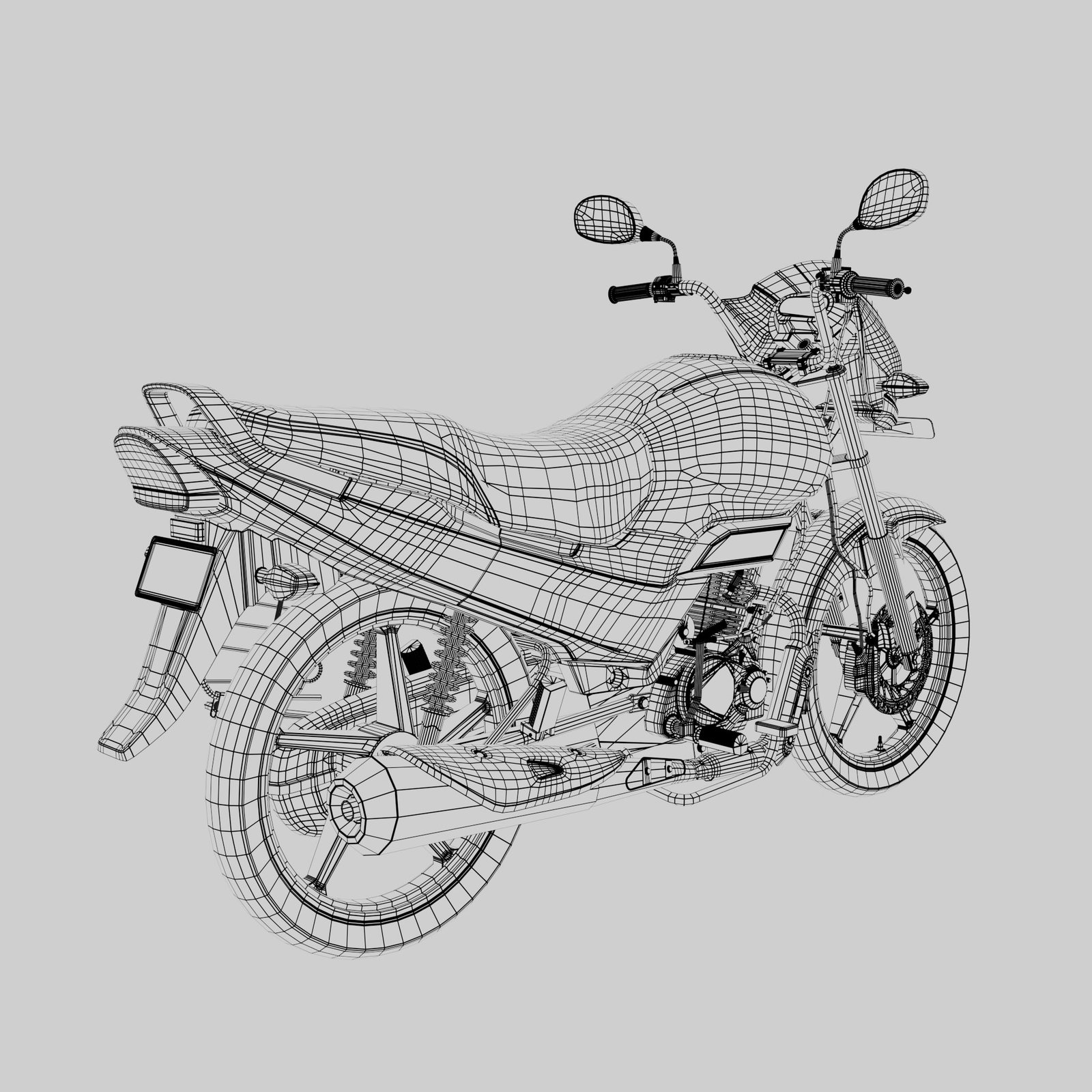 Hero Super Splendor Xtec Bike 3D Model - Image 13