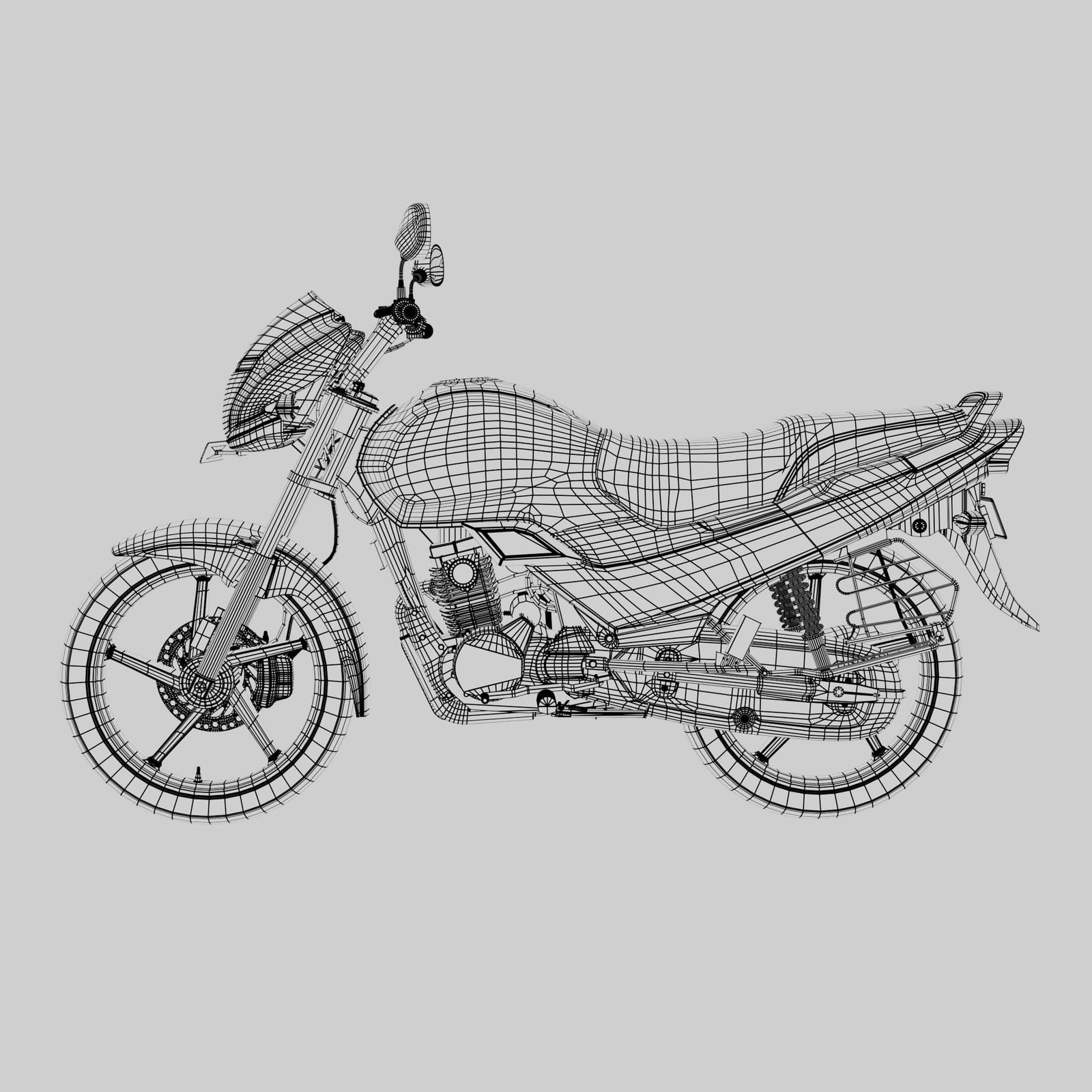 Hero Super Splendor Xtec Bike 3D Model - Image 15