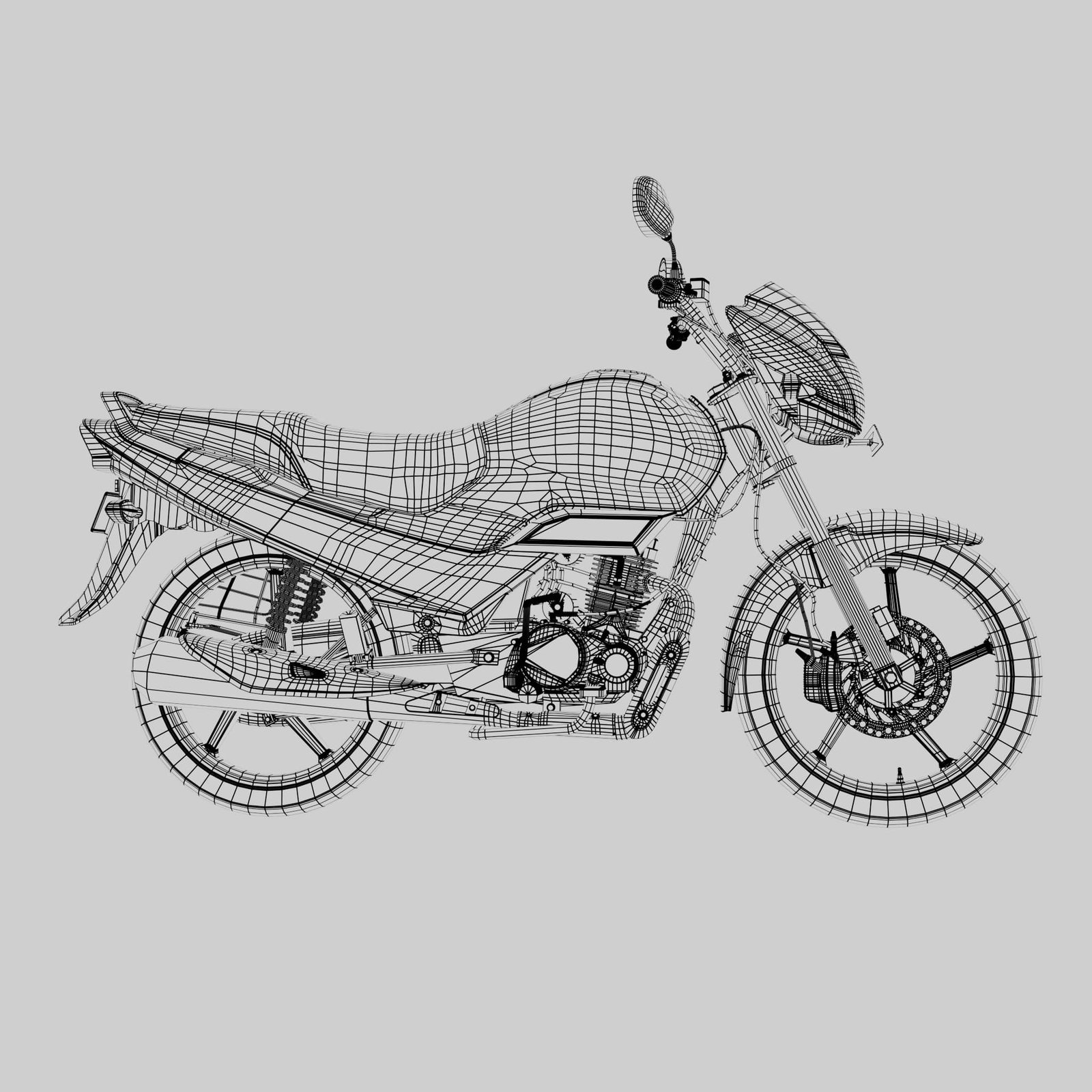 Hero Super Splendor Xtec Bike 3D Model - Image 16