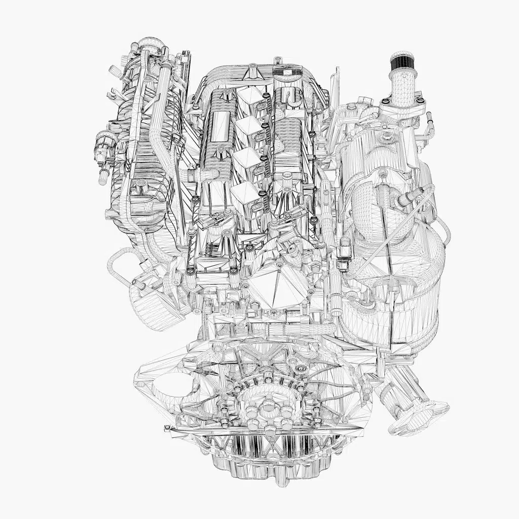 Gasoline Engine 3D Model - Image 12
