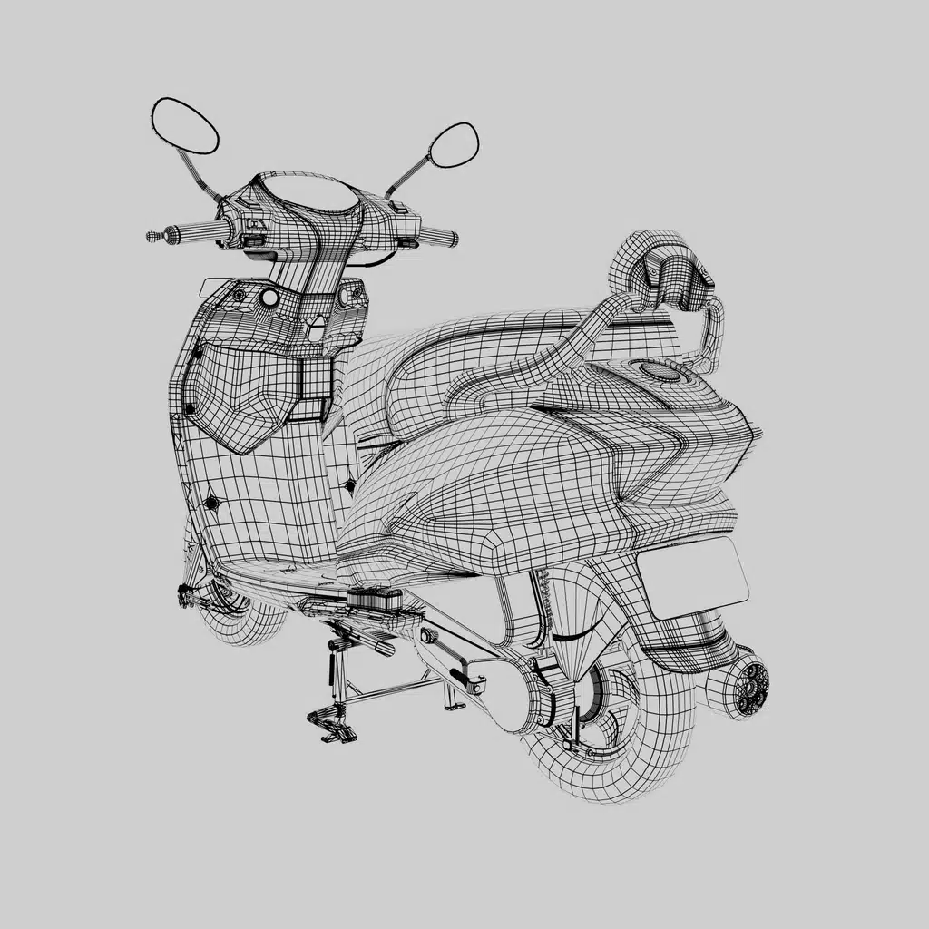 Hero Destini 125 Bike 3D Model - Image 11