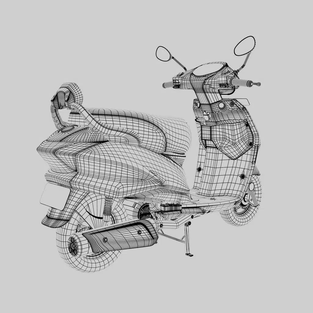 Hero Destini 125 Bike 3D Model - Image 12