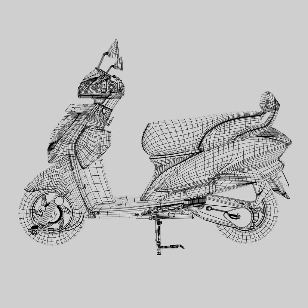 Hero Destini 125 Bike 3D Model - Image 13