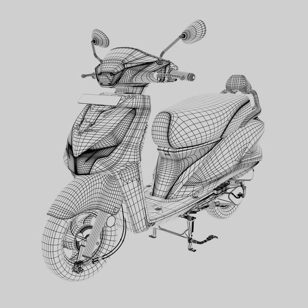 Hero Destini 125 Bike 3D Model - Image 9