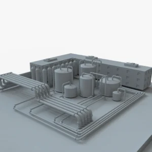 Hydrogen Power Plant 3D Model