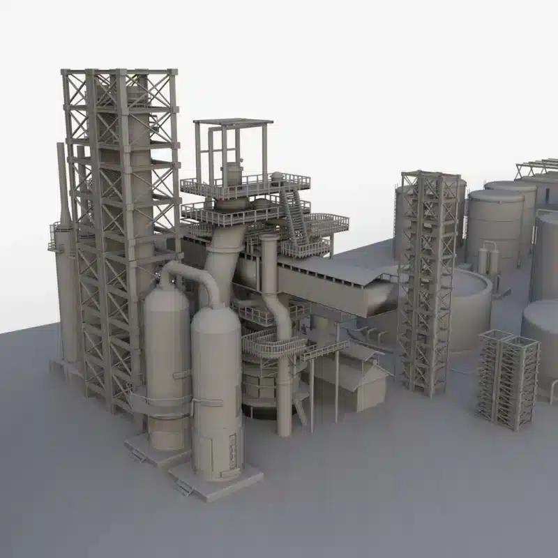 Industrial Water Plant 3D Model Download