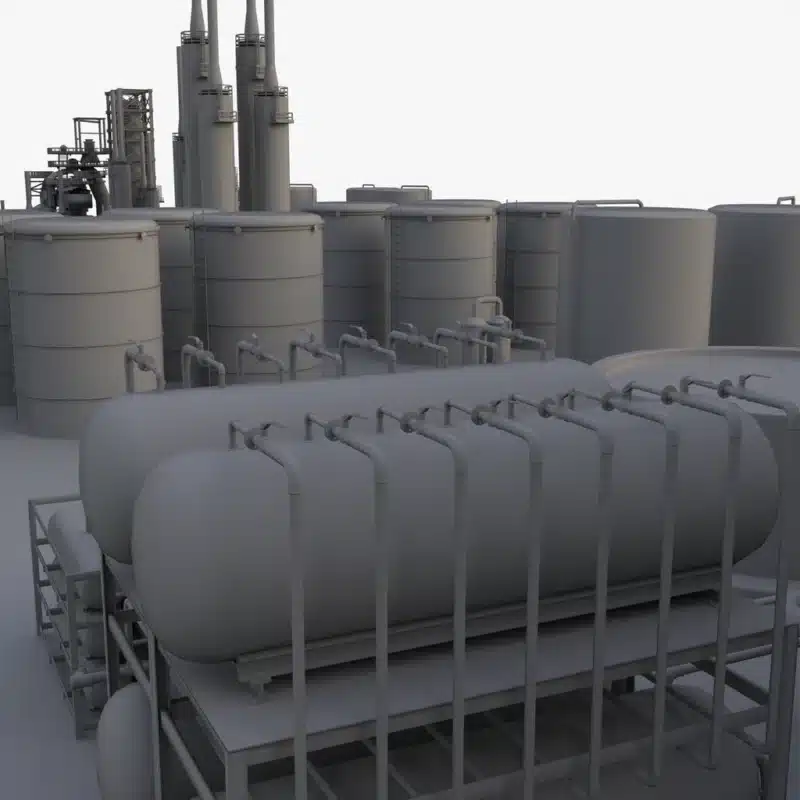 Industrial Water Plant 3D Model Download