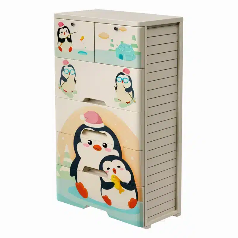 Kids Cartoon Storage Cabinet 3D Model