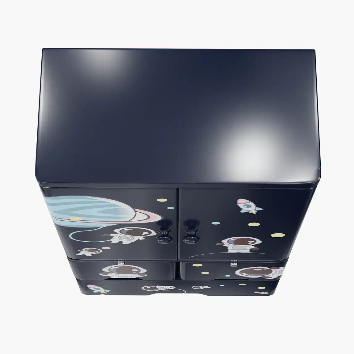 Kids Space Theme Wardrobe 3D Model - Image 8