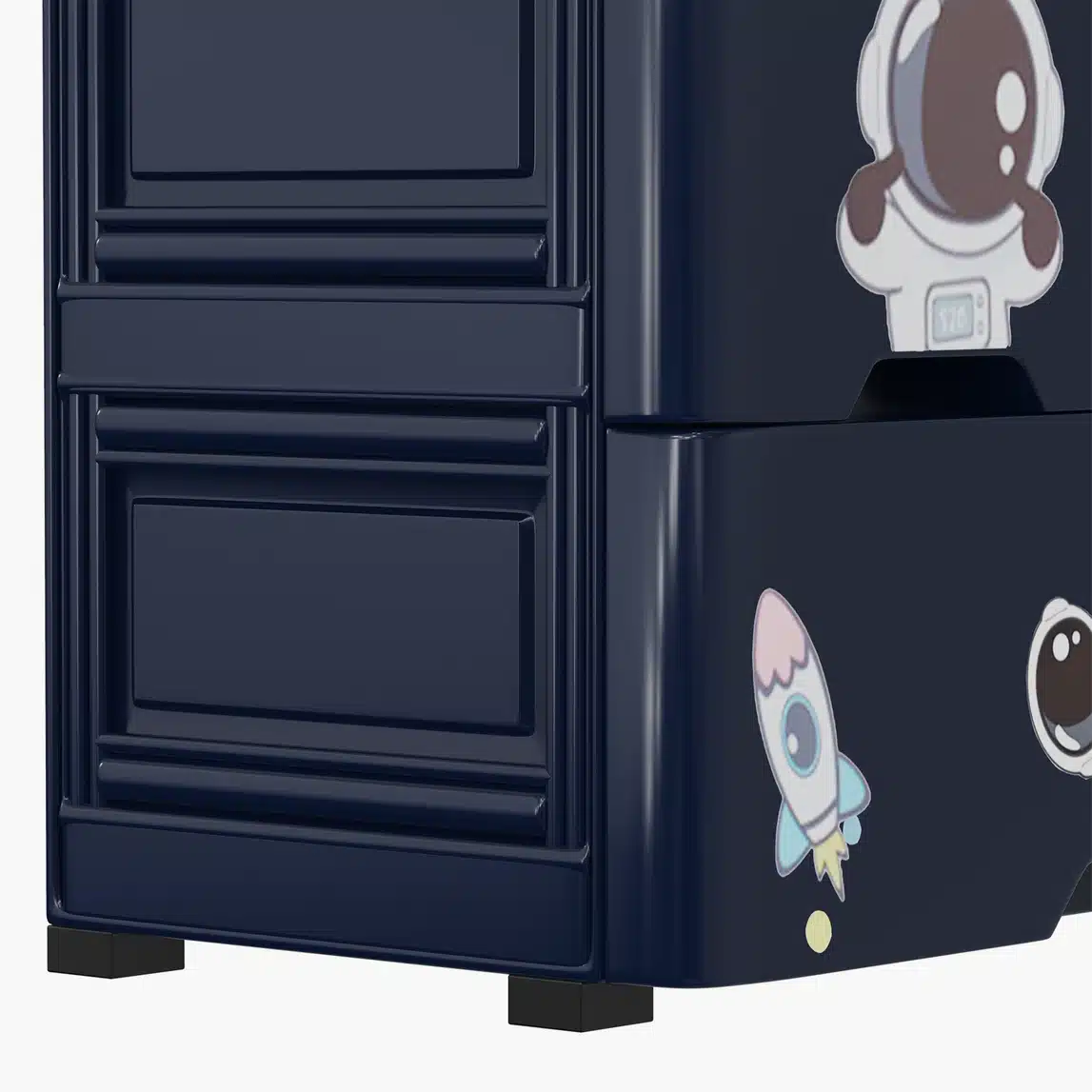 Kids Space Theme Wardrobe 3D Model - Image 9