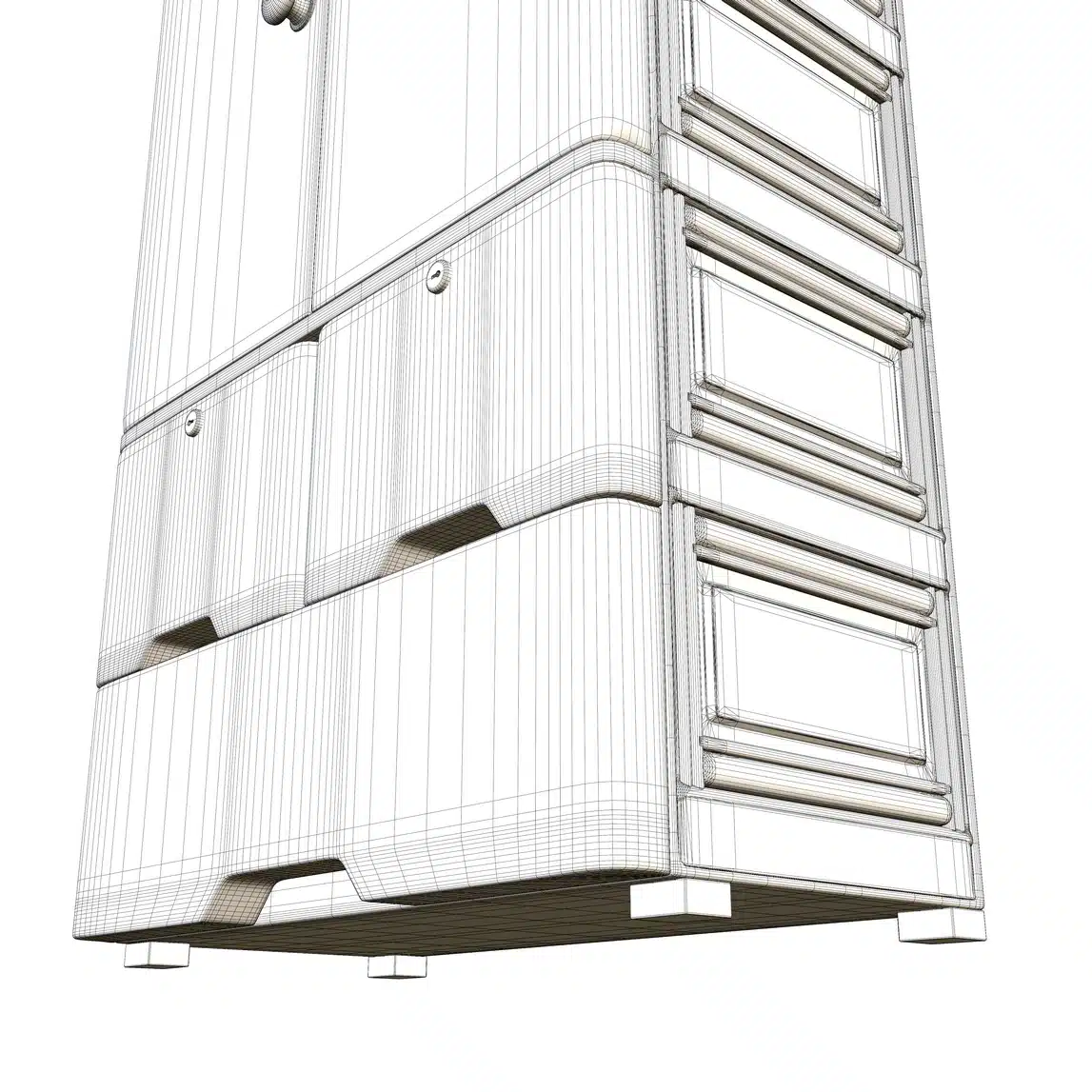 Kids Space Theme Wardrobe 3D Model - Image 17