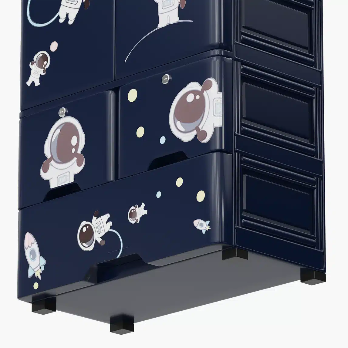 Kids Space Theme Wardrobe 3D Model - Image 5