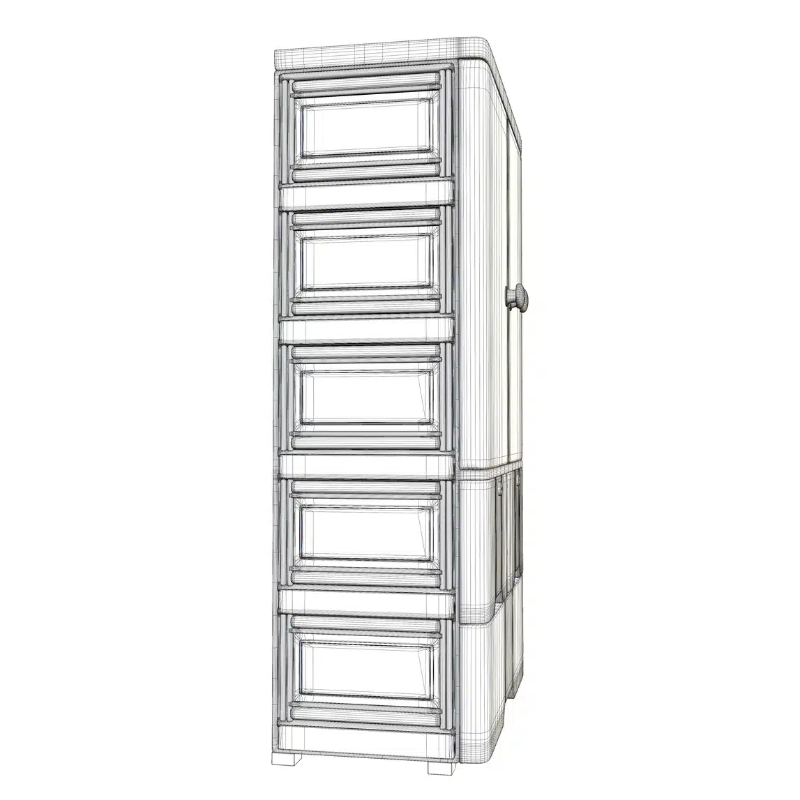 Kids Space Theme Wardrobe 3D Model - Image 12