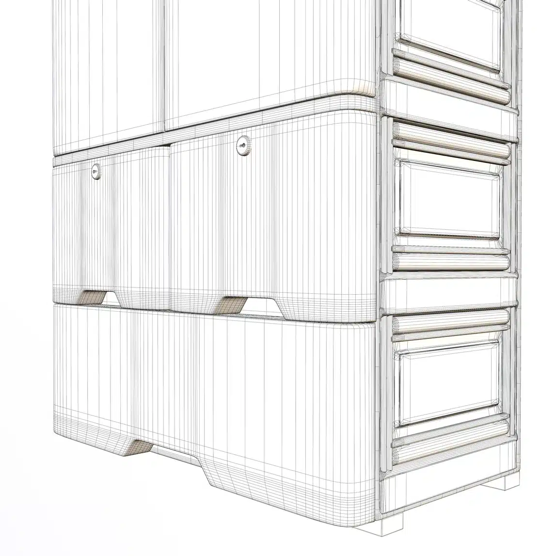 Kids Space Theme Wardrobe 3D Model - Image 13