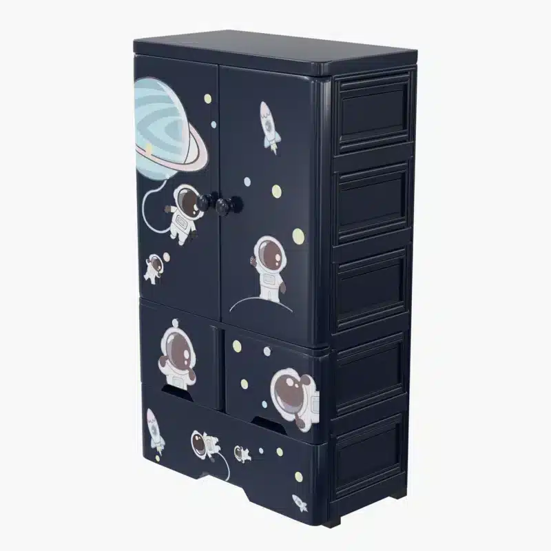 Kids Space Theme Wardrobe 3D Model