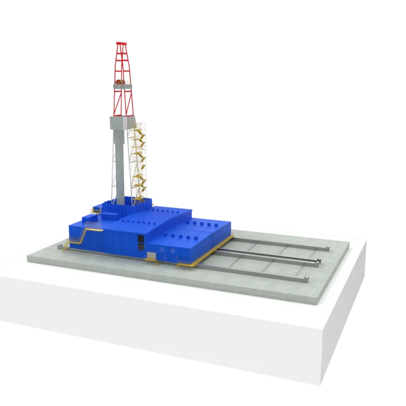 Land Oil Rig 3D Model