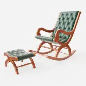 Rocking Chair with Footrest 3D Model
