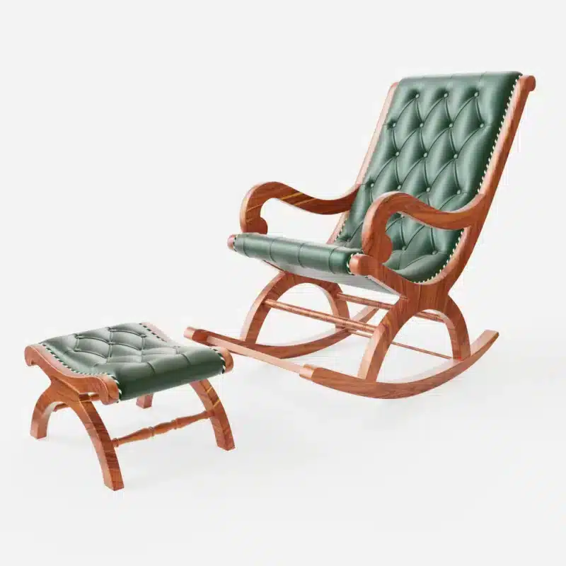 Rocking Chair with Footrest 3D Model