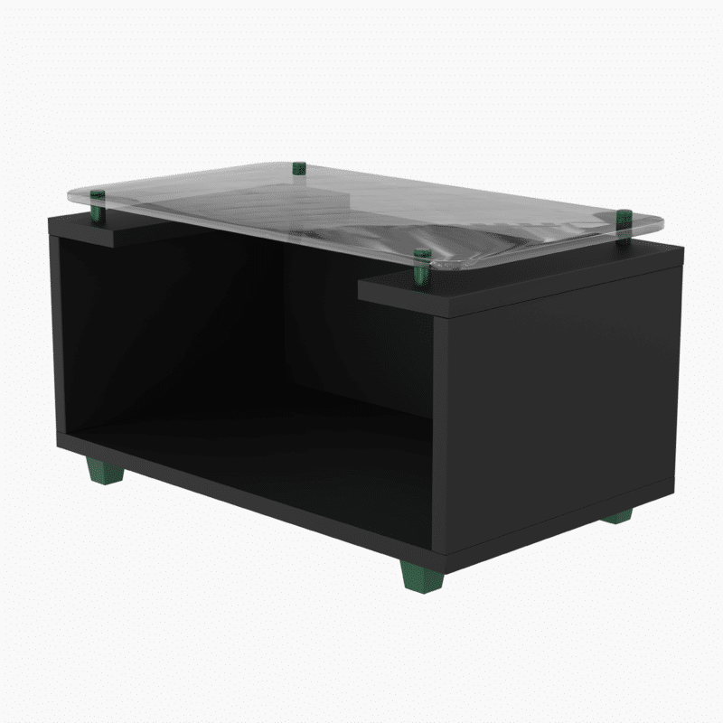 Modern Glass Top Coffee Table 3D Model