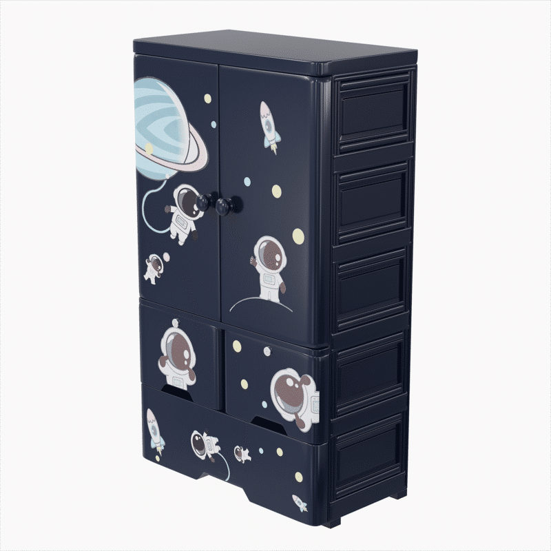 Kids Space Theme Wardrobe 3D Model