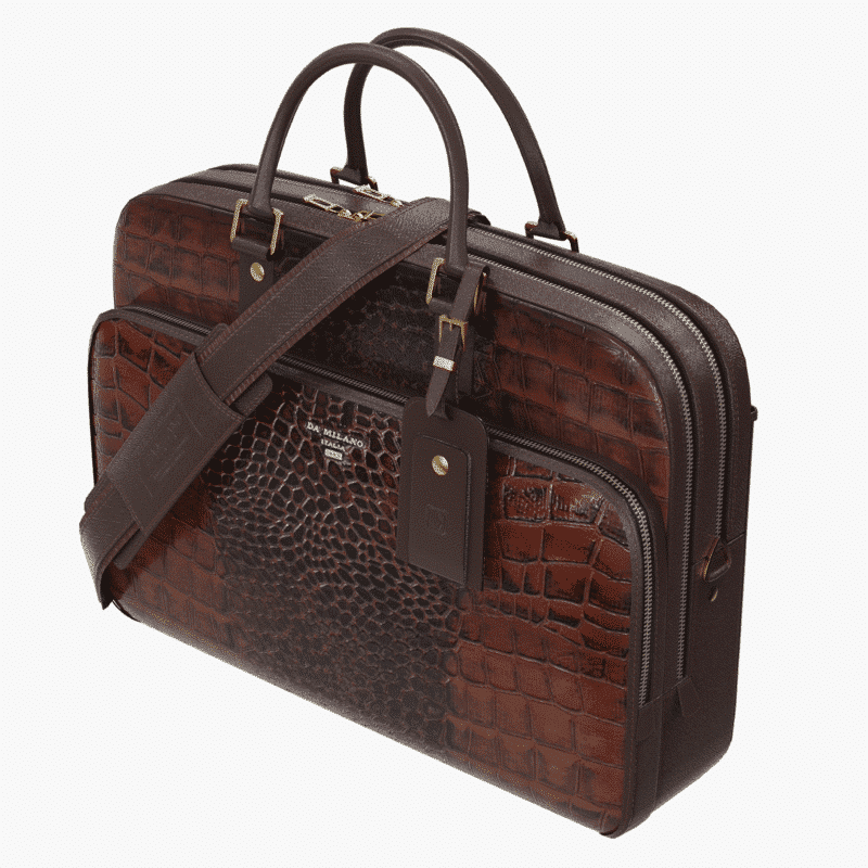 Da Milano Crocodile Leather Travel Bag 3D Model