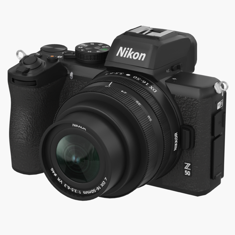 Nikon Z50 Mirrorless Camera Lens Kit 3D Model