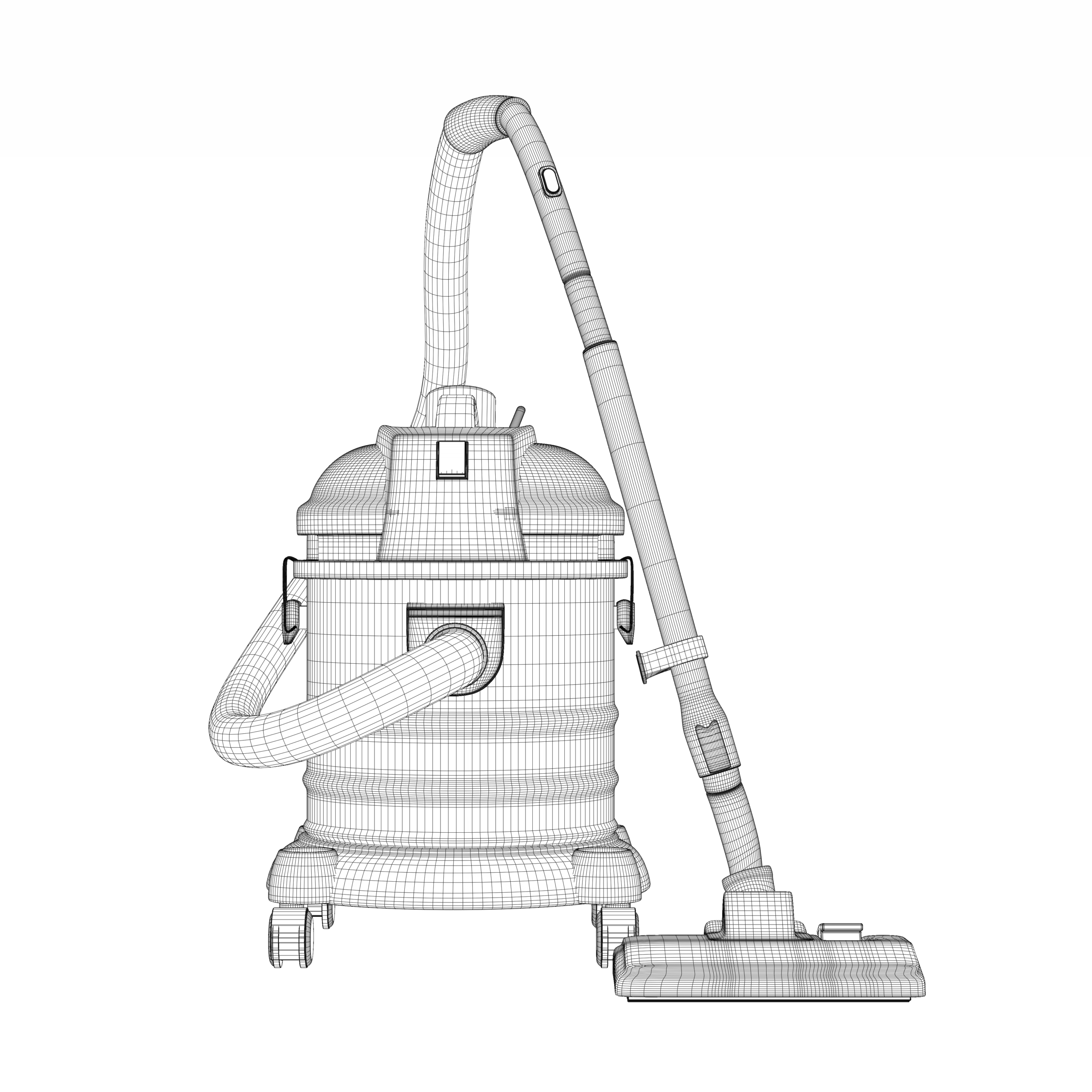 Stainless Steel Canister Vacuum Cleaner 3D Model - Image 14