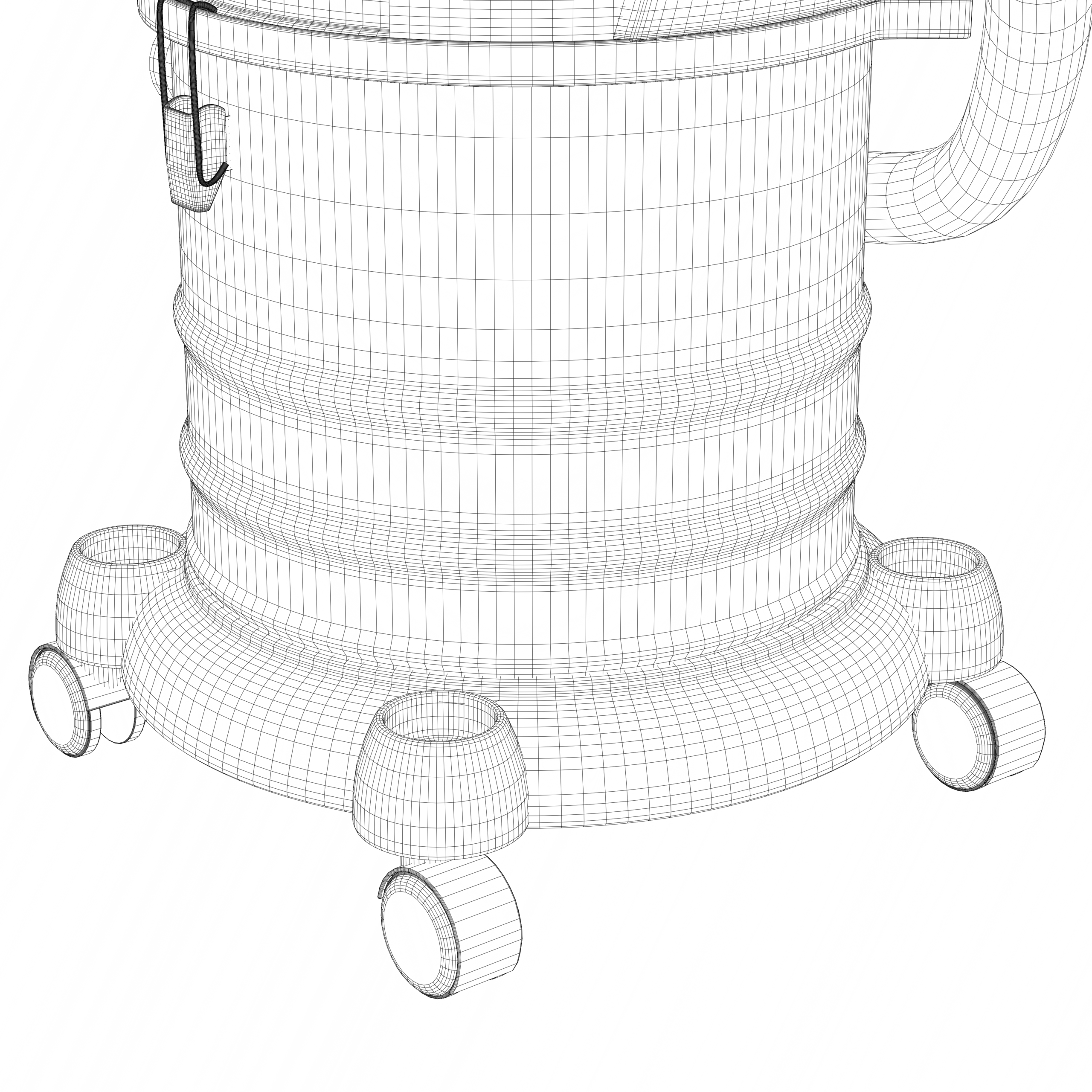 Stainless Steel Canister Vacuum Cleaner 3D Model - Image 7
