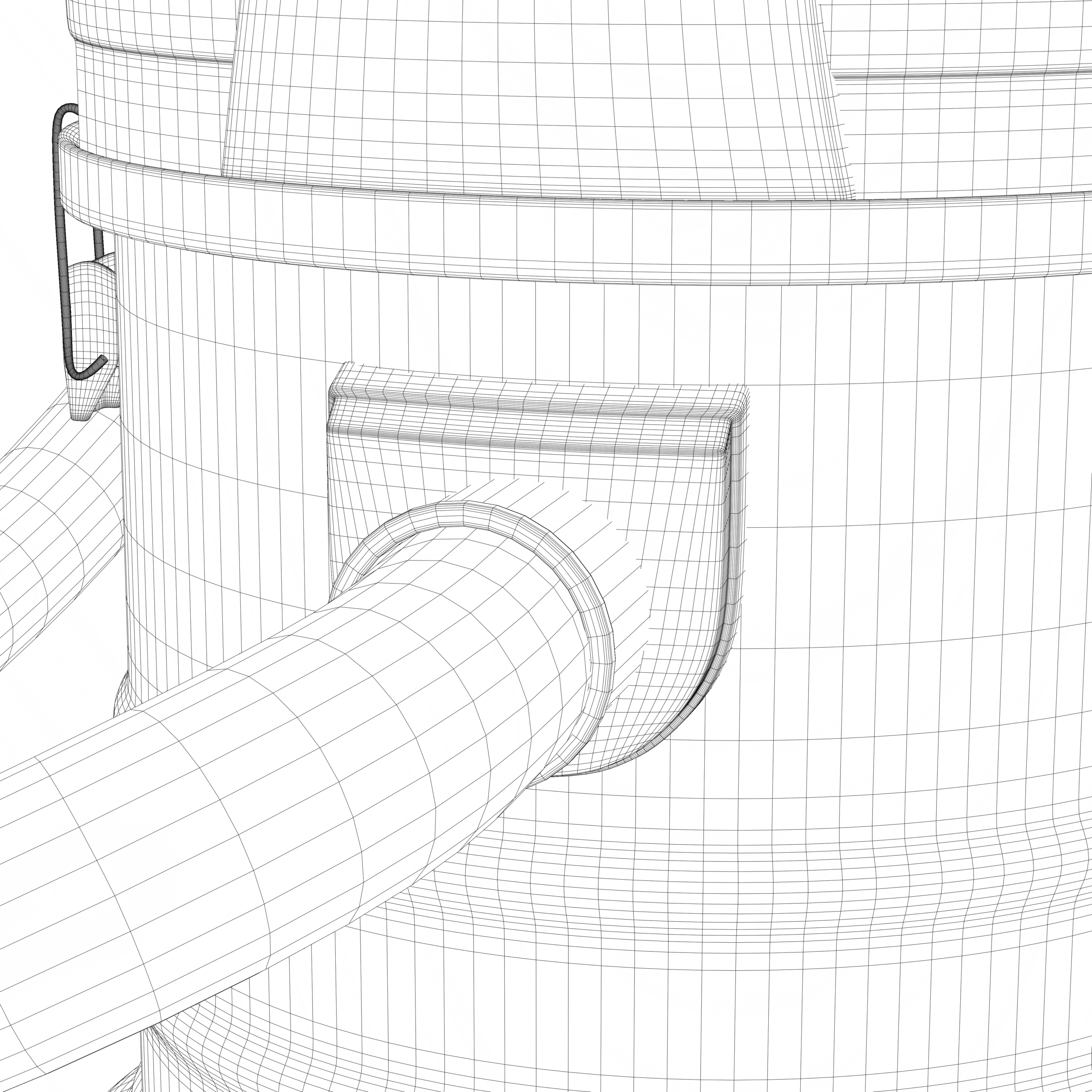 Stainless Steel Canister Vacuum Cleaner 3D Model - Image 9