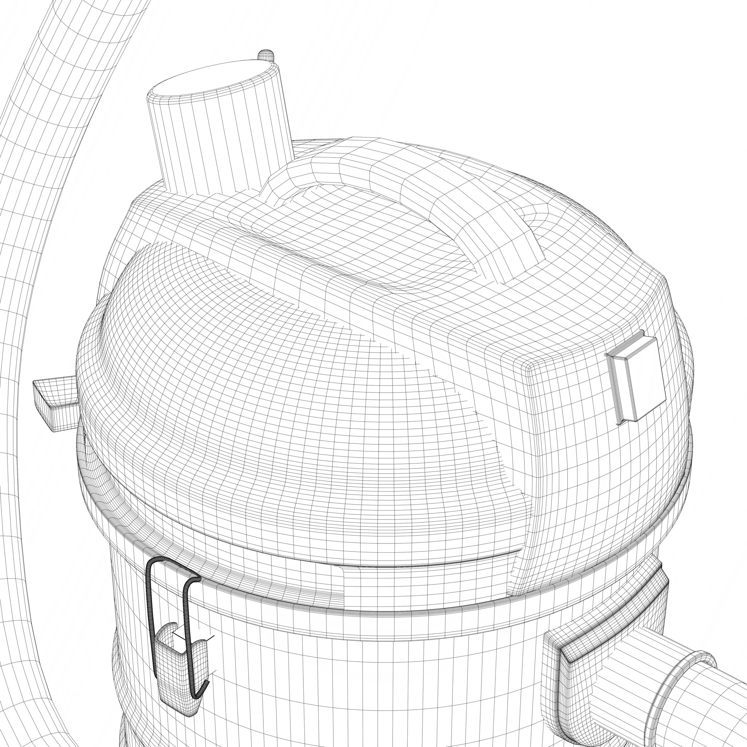Stainless Steel Canister Vacuum Cleaner 3D Model - Image 11